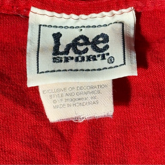 Vintage Atlanta Braves T-Shirt Large Lee Sport Axe Logo MLB Red Baseball - Picture 5 of 6